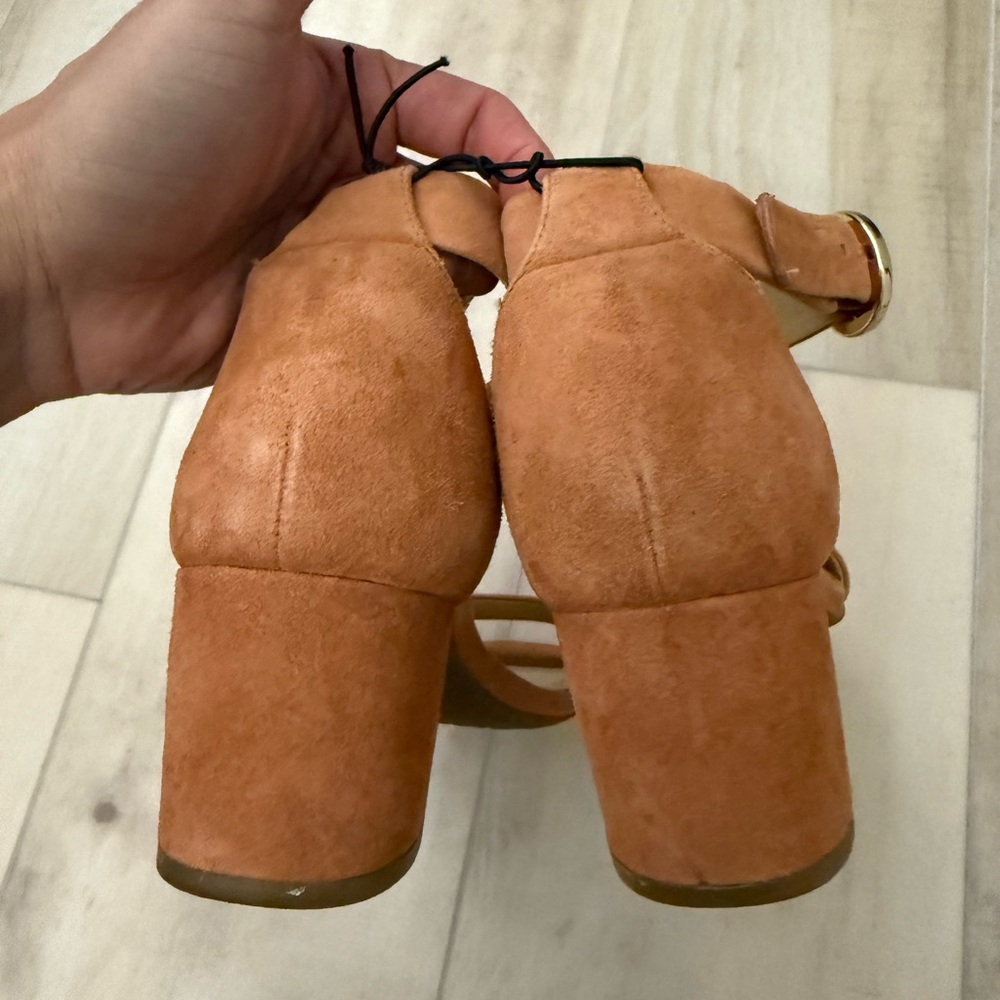 Micheal Kors Lena Chic Tan Block Heel Sandals - Picture 6 of 8